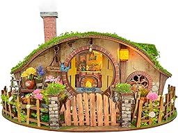 Book Nook DIY Miniature House Kit - Booknook Kit for Adults, Bookshelf Decor 3D Wooden Puzzle, Birthday Gifts for Book Lovers Women Friends - The Magic Ring House