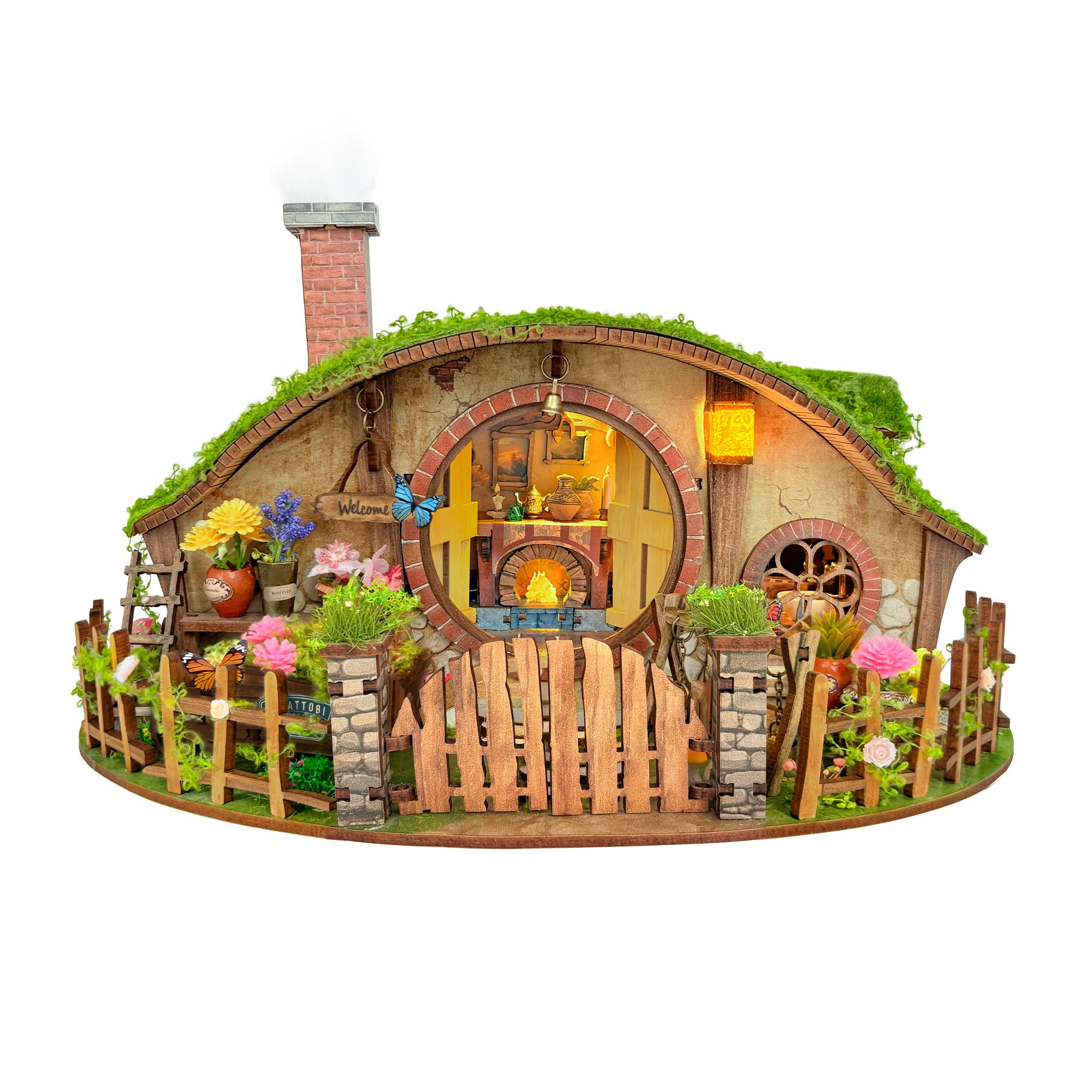 Book Nook DIY Miniature House Kit - Booknook Kit for Adults, Bookshelf Decor 3D Wooden Puzzle, Birthday Gifts for Book Lovers Women Friends - The Magic Ring House - 2