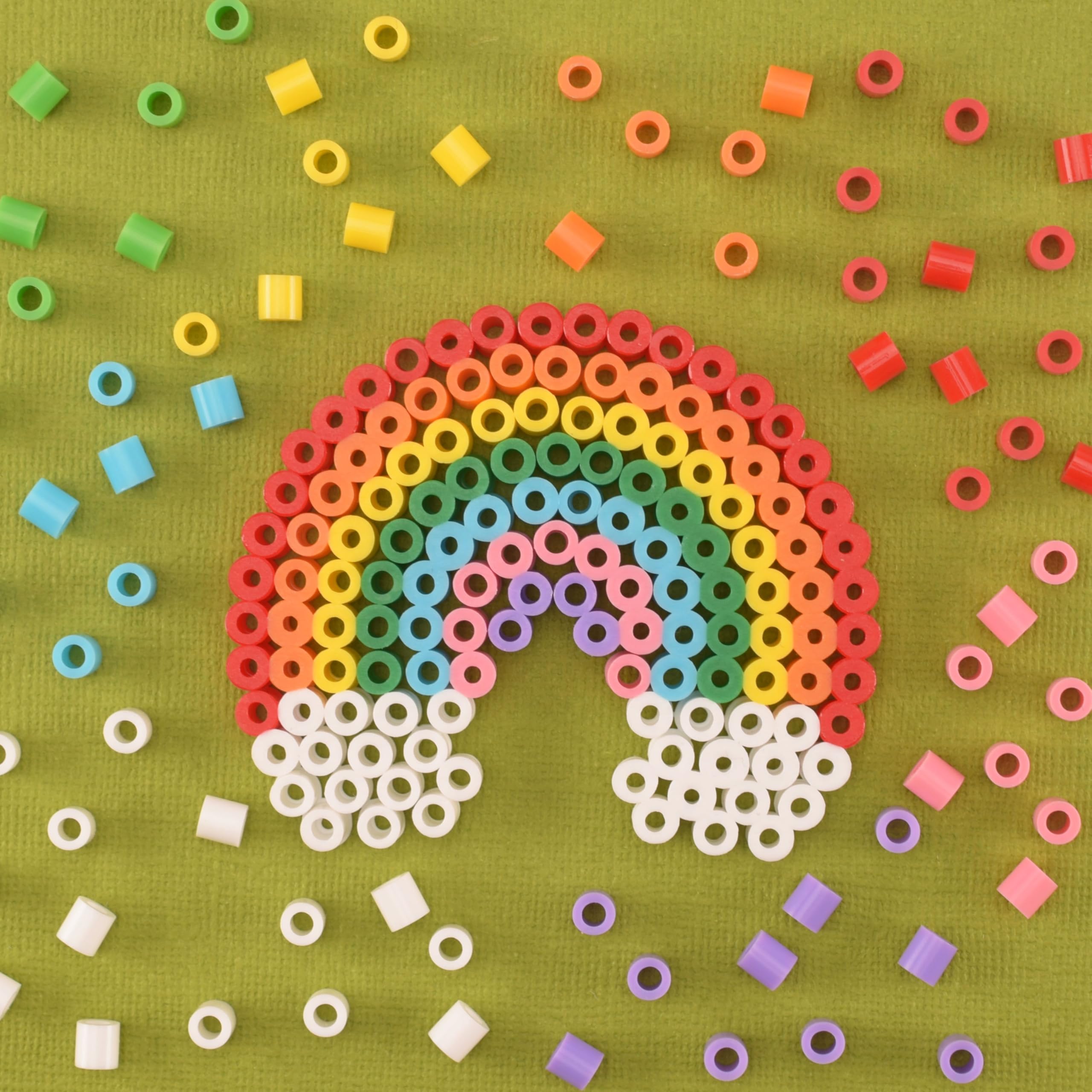 Kit Perles à Repasser Géantes 10 Mm - 1000 Perles + 10 Modèles Animaux - Loisir Créatif Pour Enfants