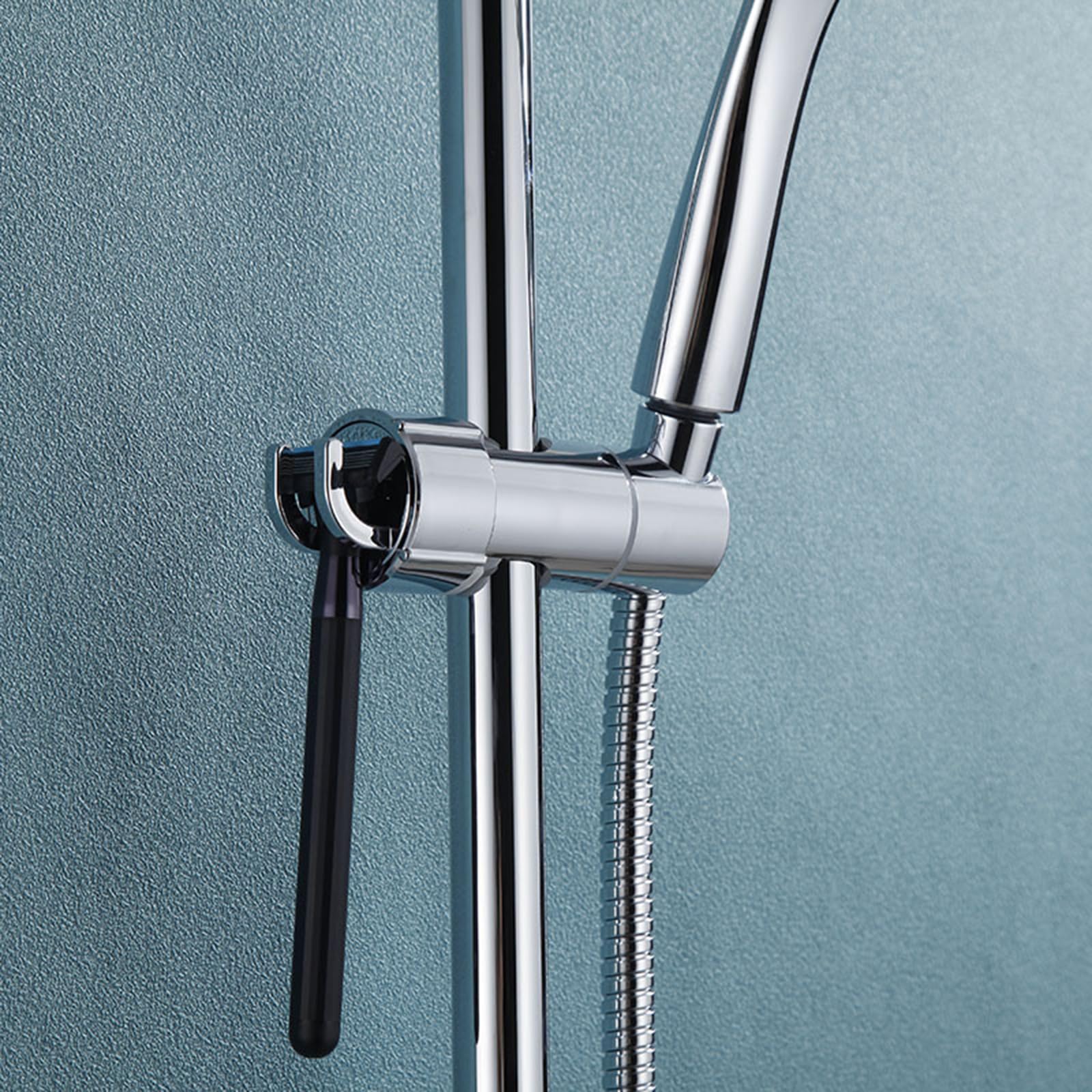 Duschhalter Verstellbar – 360° Drehbar, Höhenverstellbar & Wasserdicht, Für Handbrausen An Schienen (30x15 Mm)