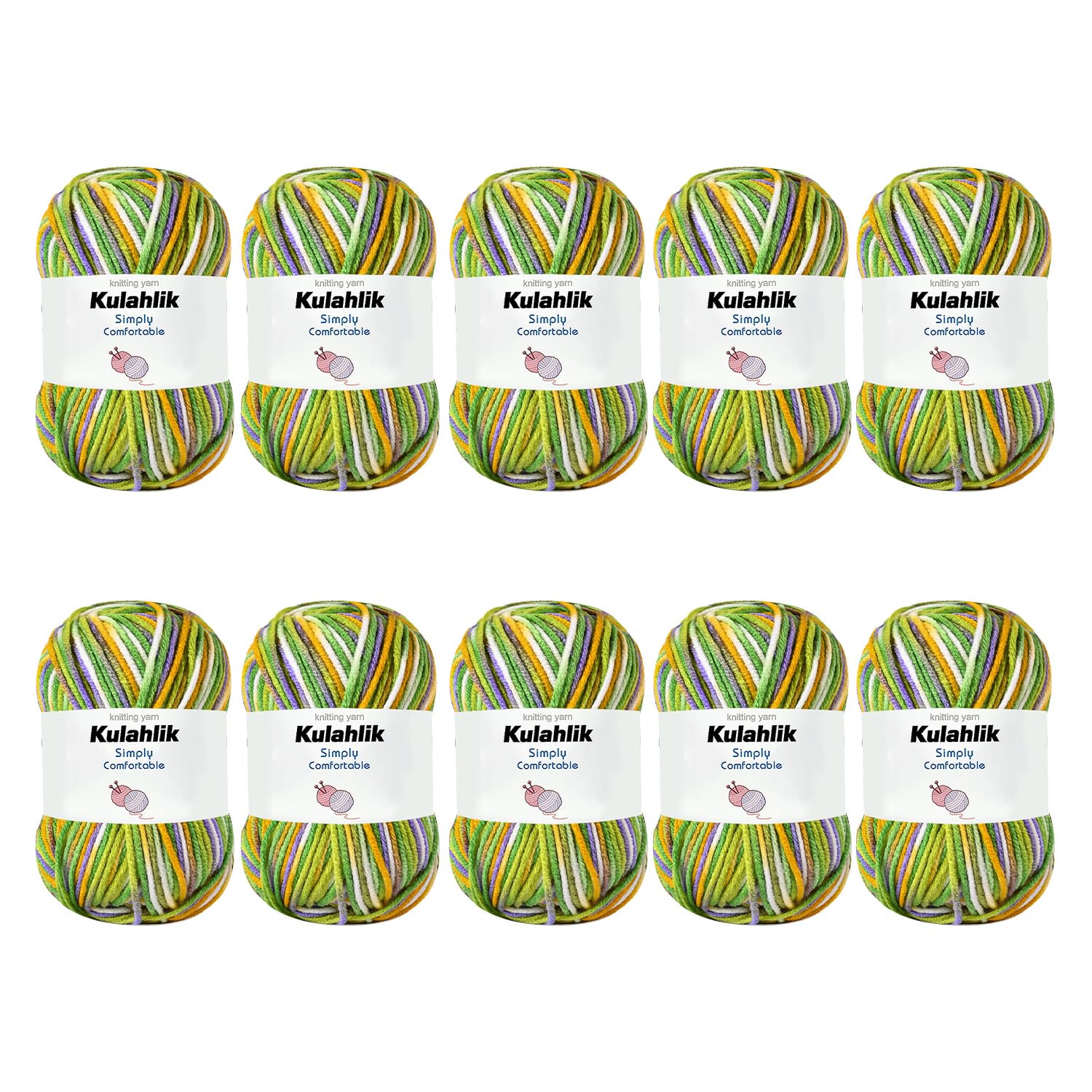 250g(5x50g) Acrylic Yarn for Crochet/Knitting, Colorful Gradient Yarn Thread, 5 Rolls Skeins, Perfect for Any Knitting Crochet and Crafts Mini Project — view 11