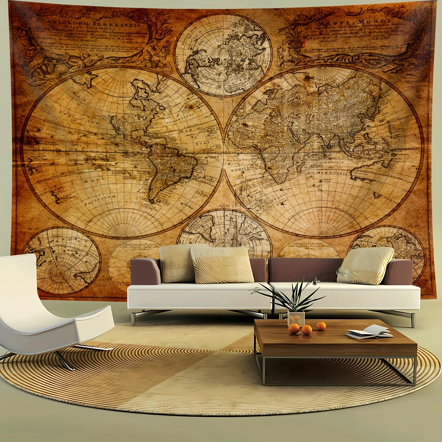 GLWDMH 230 x 180 cm bardzo duża mapa świata skarbów gobelin, tkanina w tle, poliester do powieszenia na ścianie, do sypialni, biura, akademika, dekoracja na imprezę