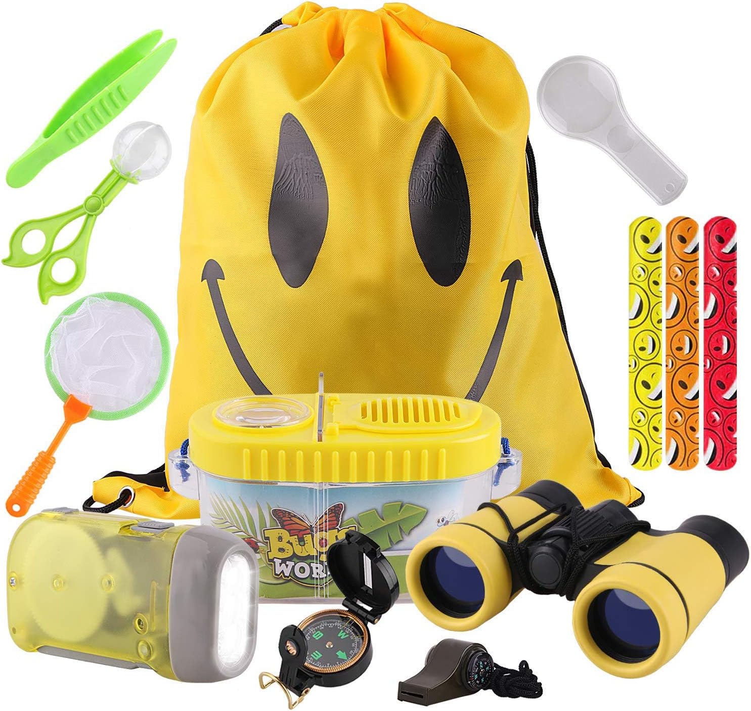 RIZUIEI Adventure Outdoor Explorer Kit for 3-10 Years Old Boys Girls Fun Toys Educational Toys Gifts for kids Birthday Present Kids Binoculars Set for Camping Hiking Pretend Play