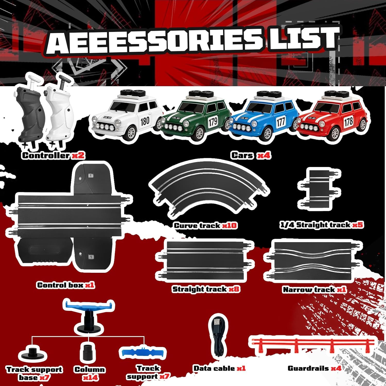 Slot Car Race Track Sets for 14+