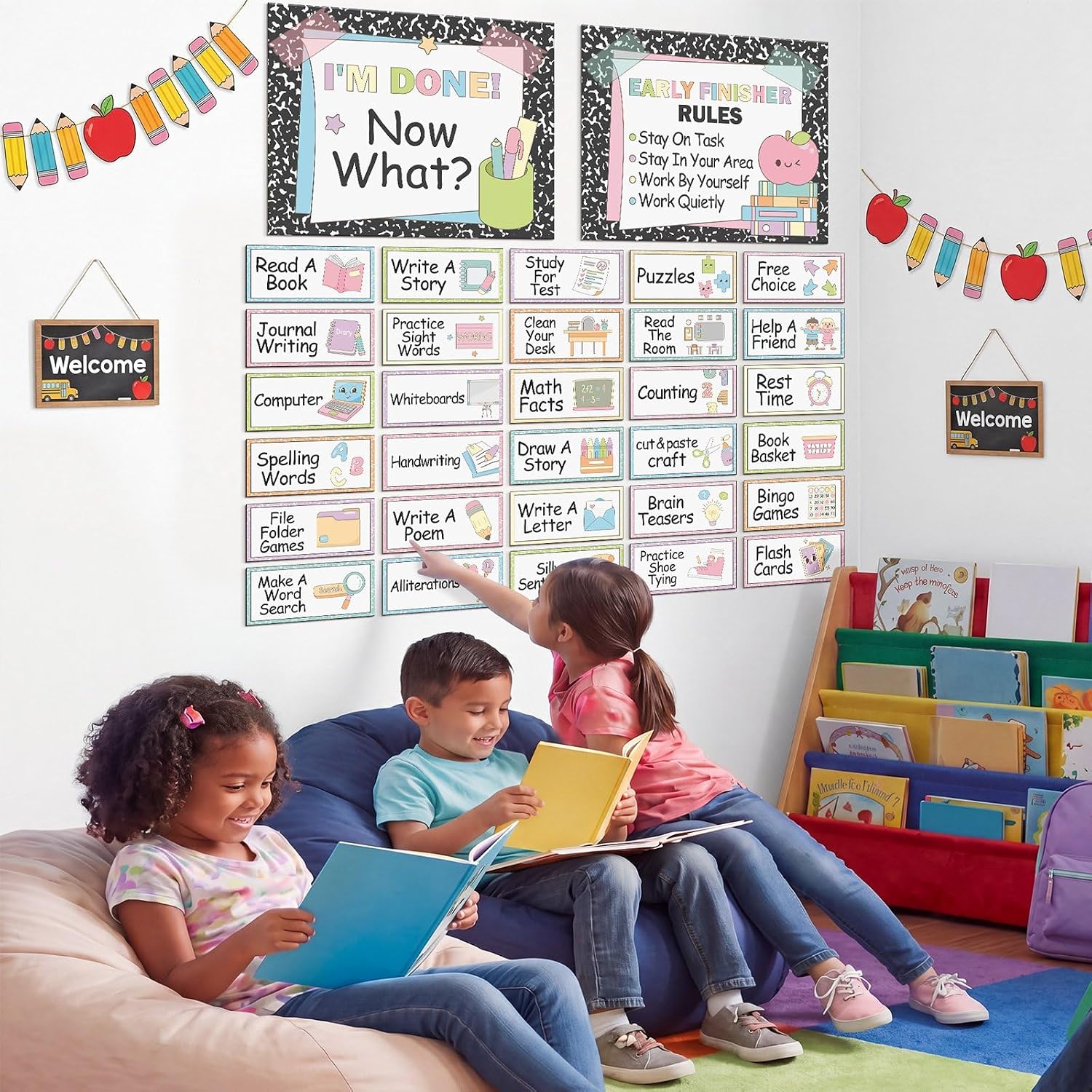 Sabary 32pcs Classroom Management Behavior Tools I'm Done Now What image 3