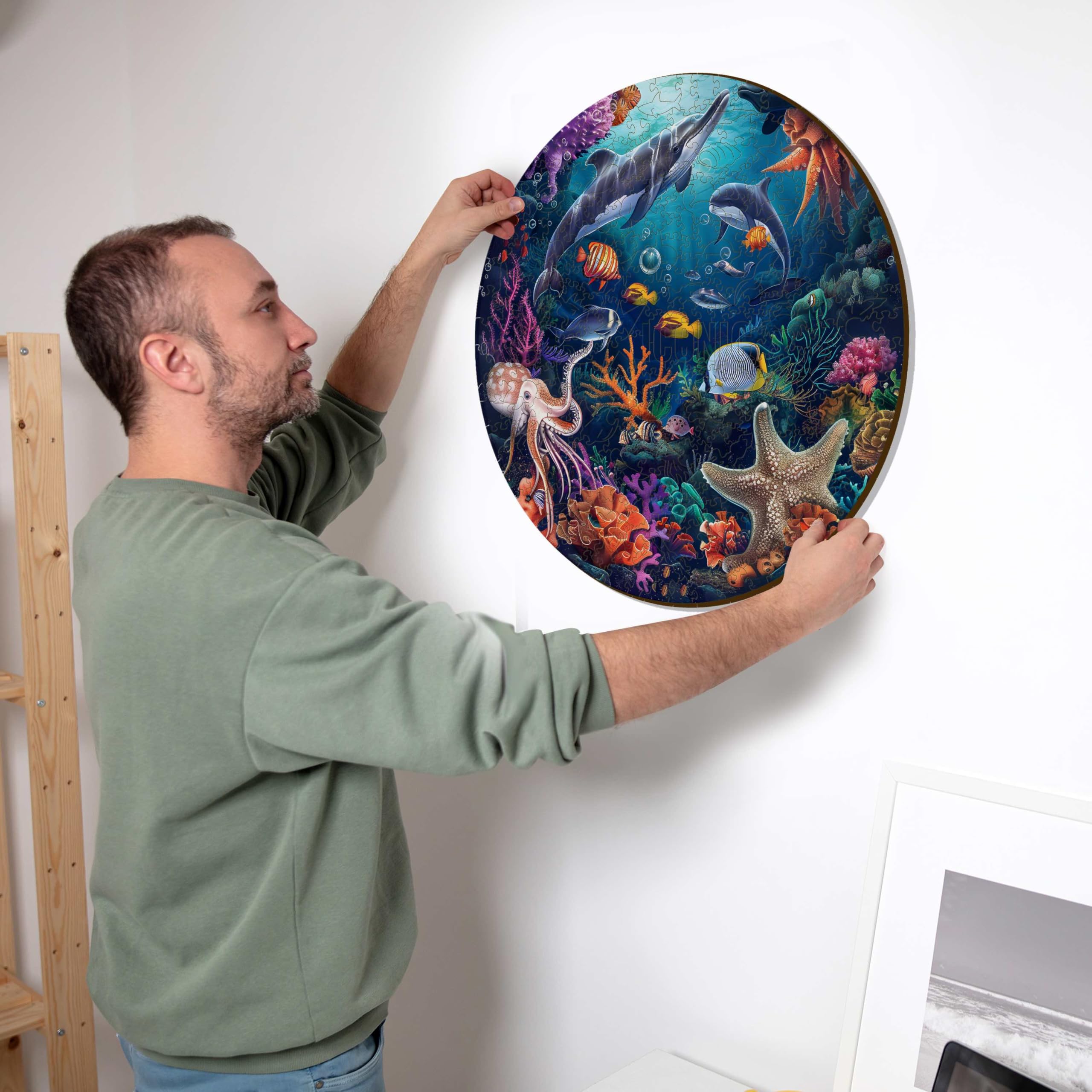 Iconic Puzzles – Sea Animals, fantasy animals, 100 % nachhaltiges Holzpuzzle, Geschenke für Kinder und Erwachsene, Größe M, 350 Teile – Ansicht 4