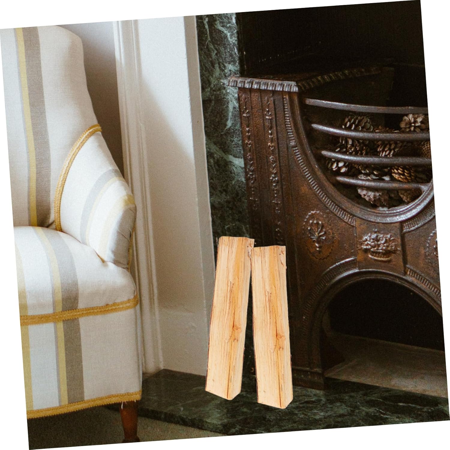 10pcs Chimney Woods Decor Artificial Fire Logs for Fireplace Faux Decorative Logs Warm Ambiance for Home Decoration