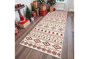 Lahome Christmas Snowflake Red Runner Rug: The Perfect Holiday Runner