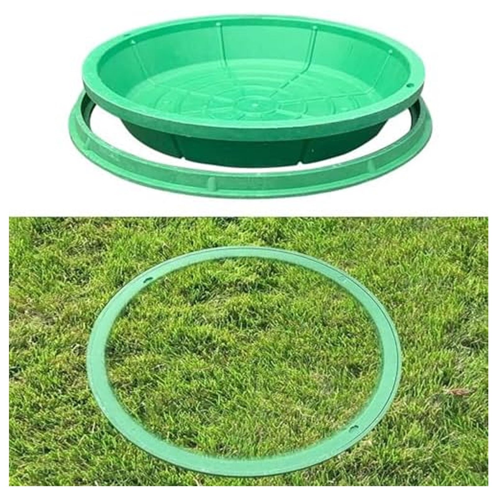 Plaque d'égout invisible pour jardin et terrasse 80x80cm