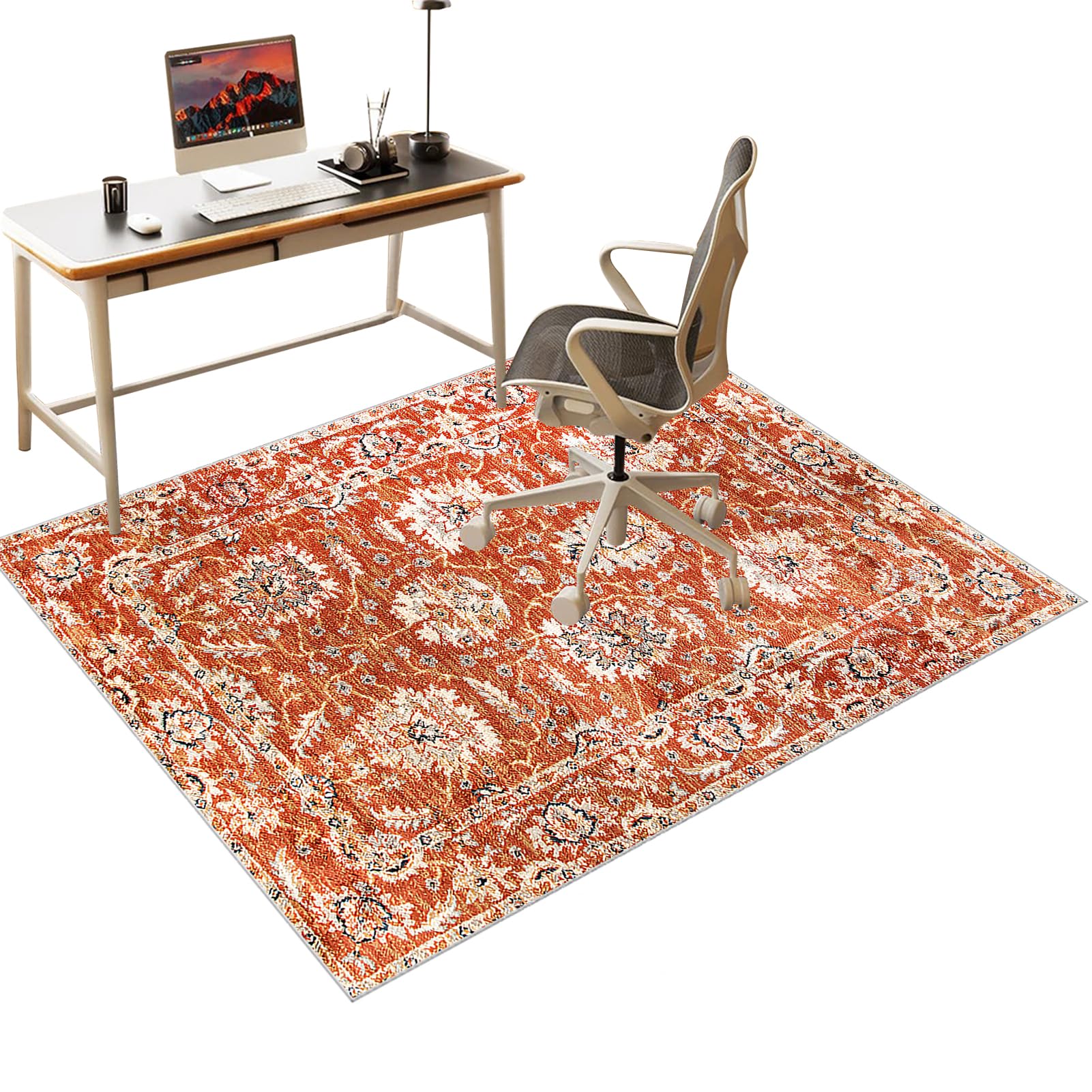 Office Chair Mat for Carpeted and Hardwood Floor, Desk Chair Mat for wooden Floors, Heavy Duty Gaming Chair Mat for Office Home, Floor Protector Mat for Rolling Chair, Computer Chair Rug 120 x 150 cm