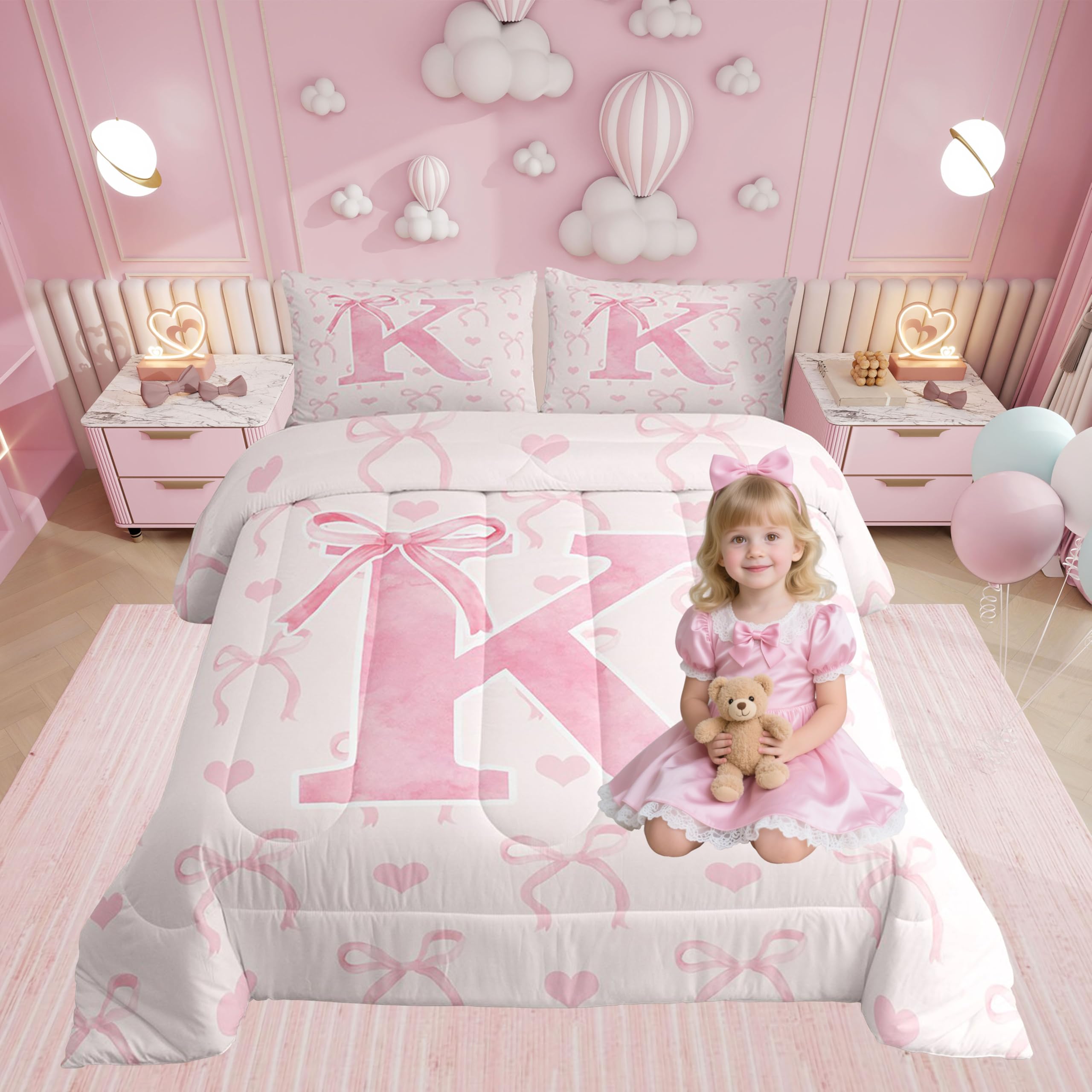 Personalized Initial Comforter Set - Twin Size -11
