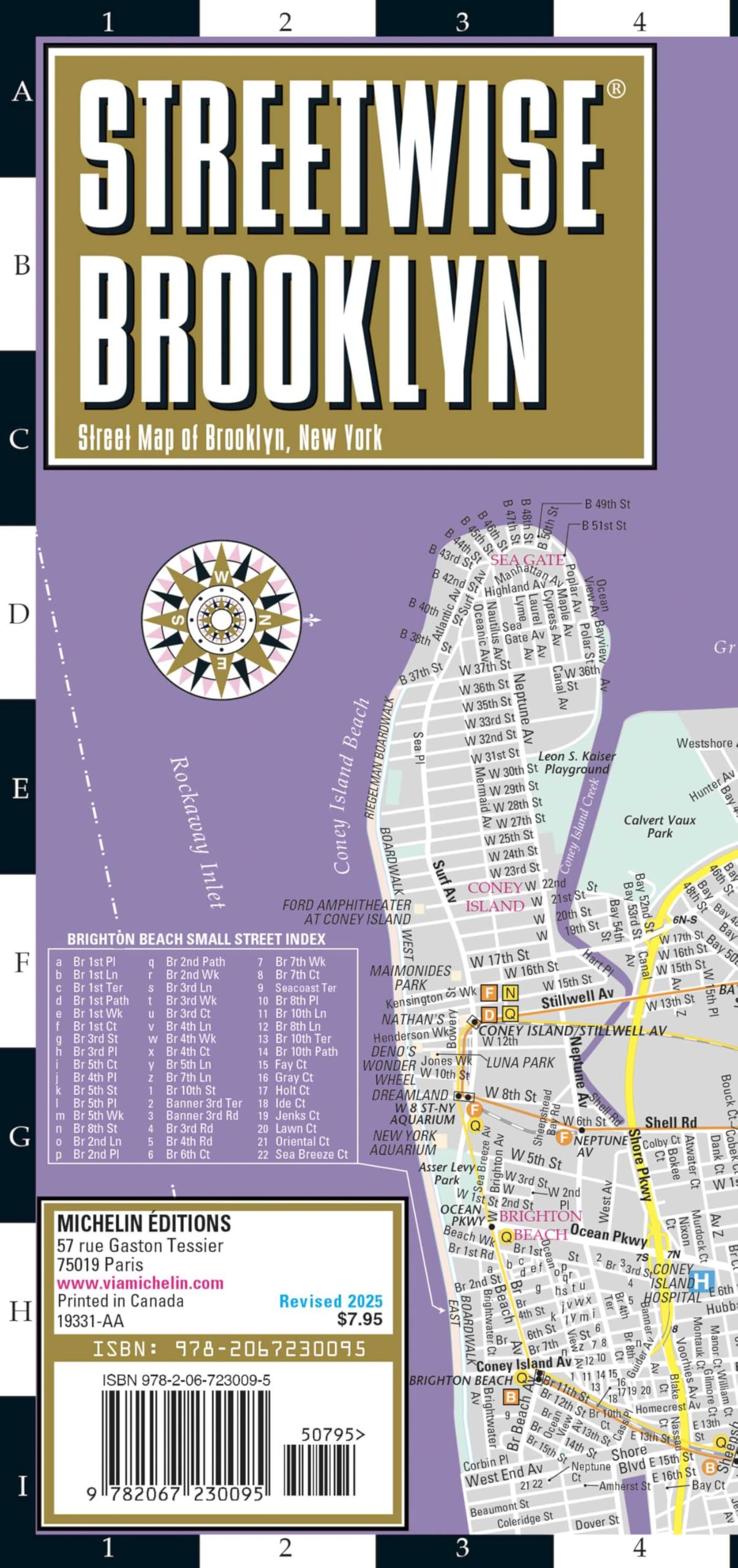 Streetwise Brooklyn Map - Laminated City Center Street Map of Brooklyn, New York: City Plans (Michelin Streetwise Maps)
