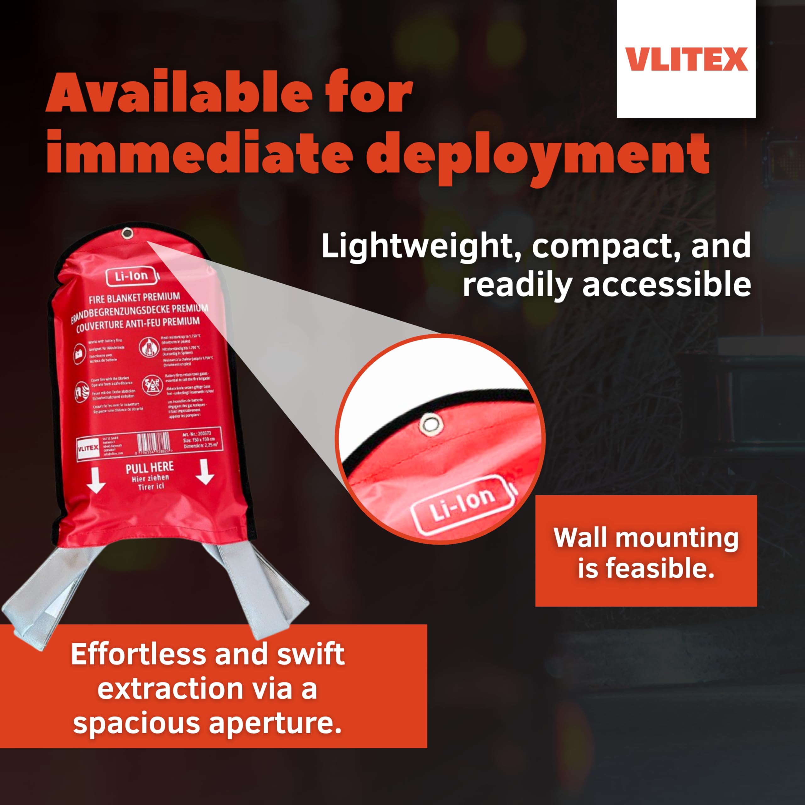VLITEX Manta de limitación de Incendios de 1,5 x 1,5 m, para Destornillador inalámbrico, Robot Aspirador de teléfono móvil, Manta ignífuga, Manta ignífuga, para la preven