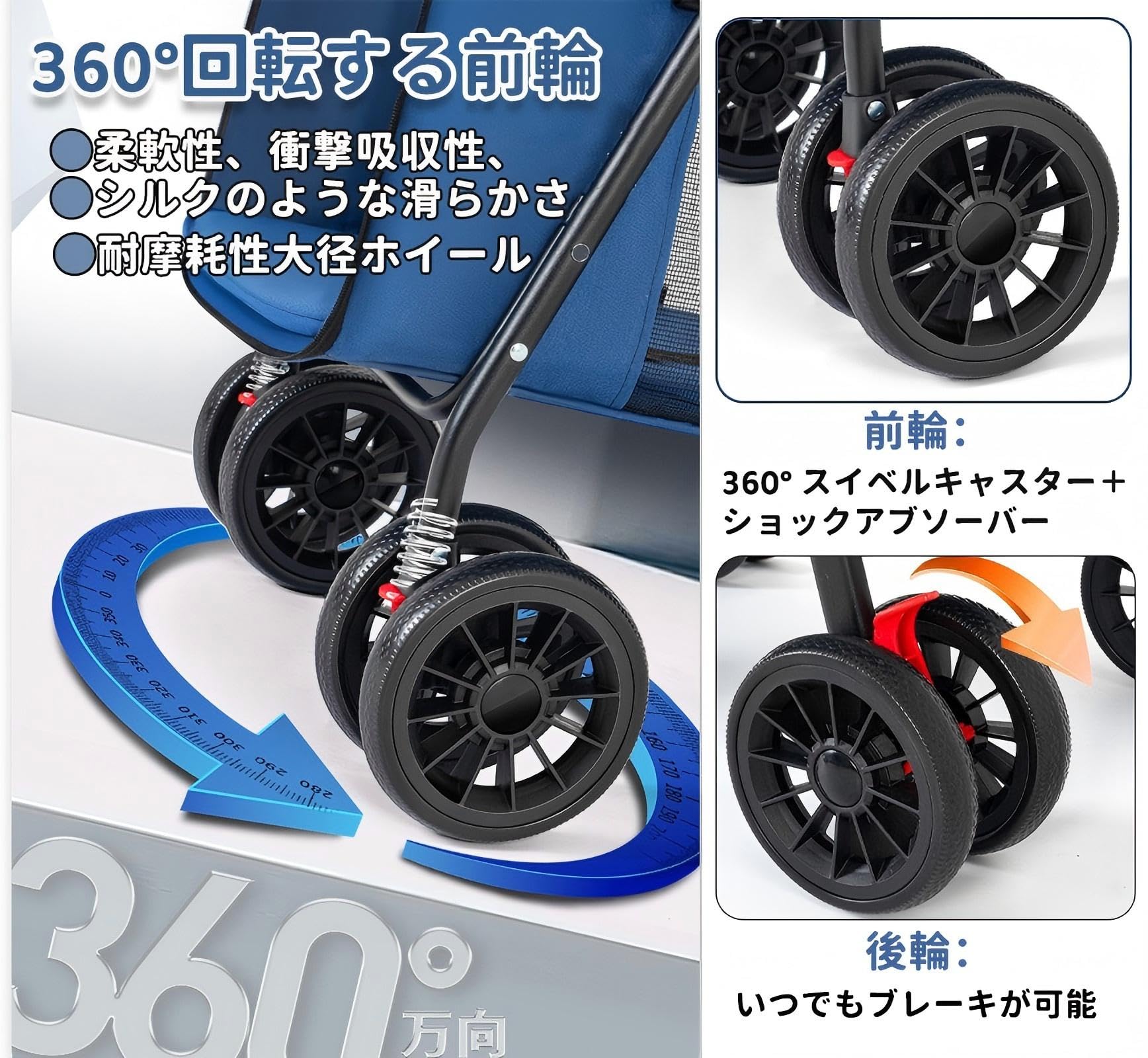 Amazon.co.jp: LOOPFKL ペットカート 中型犬 猫 小型犬 用カート