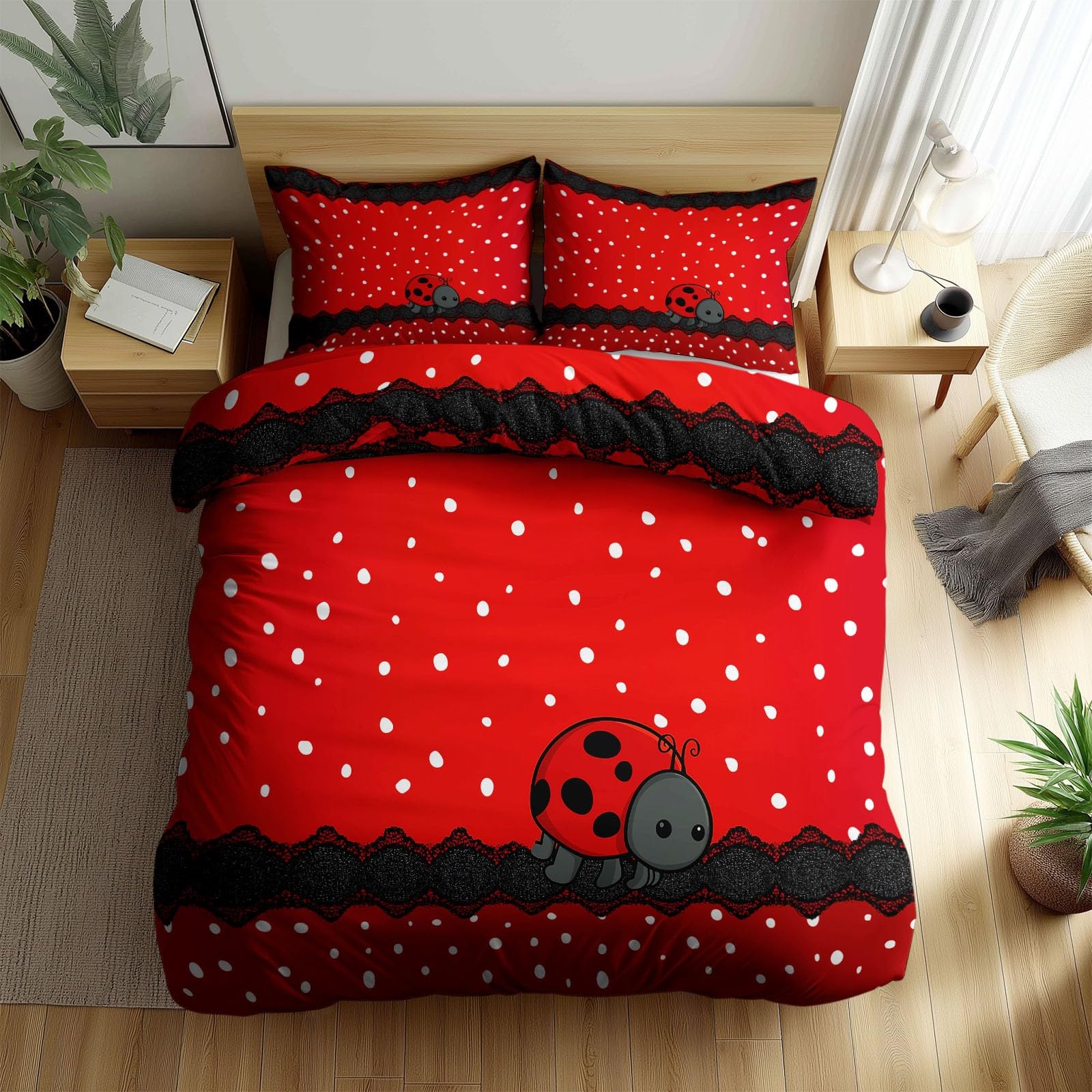 Housse de couette 220x240 dessin animé mignon pour égayer une chambre double