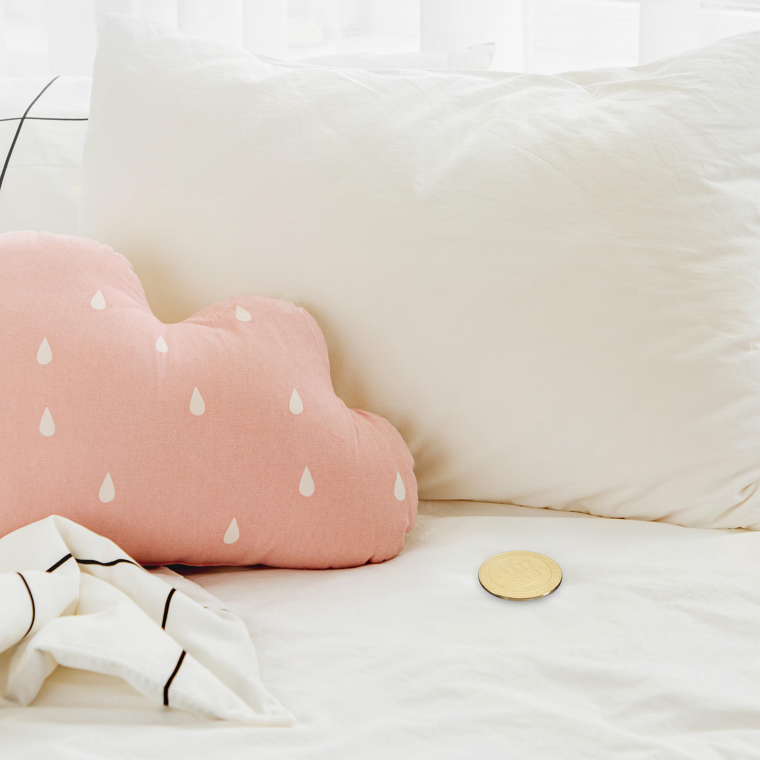 Relaxdays złote monety z wróżką, 20 sztuk, bajkowe wzornictwo, monety, prezent dla dzieci, złoty