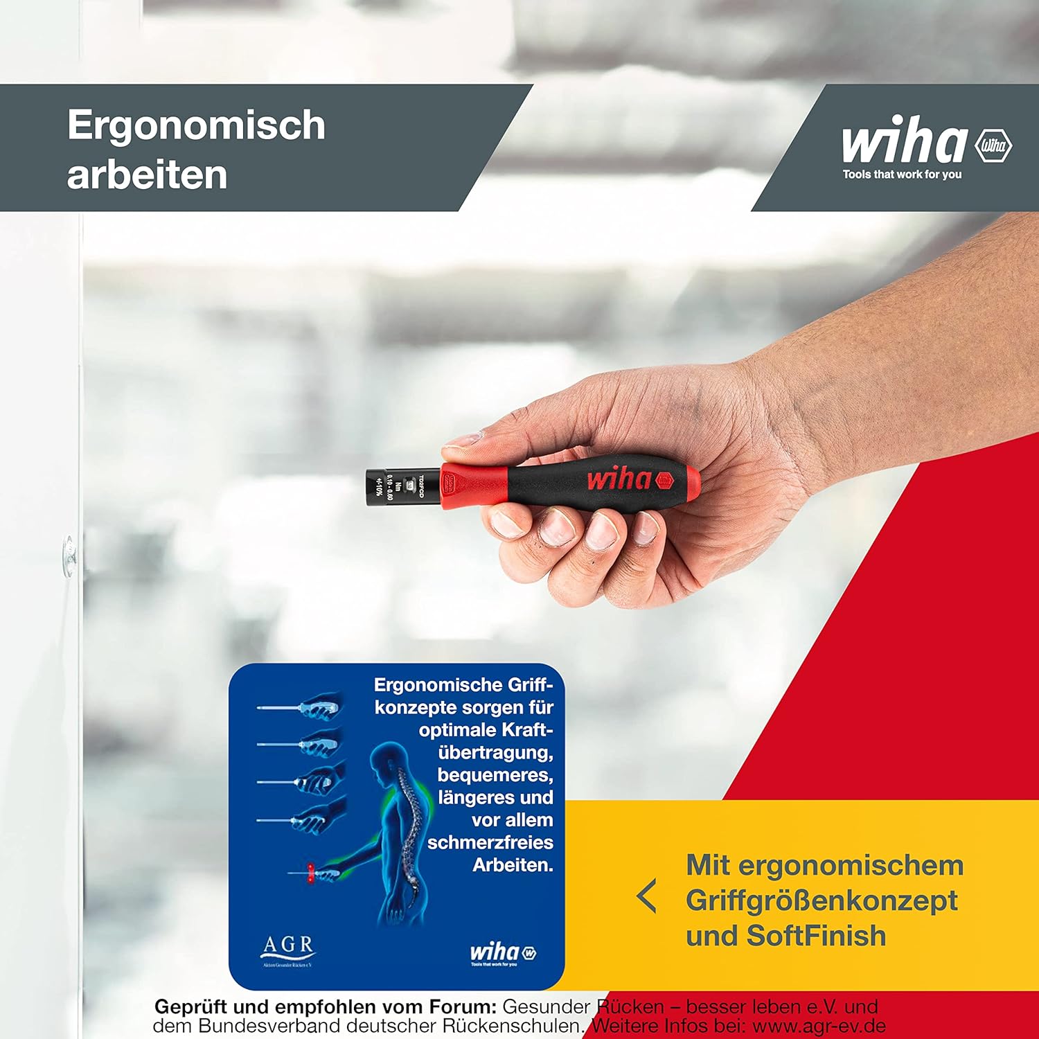 Wiha 28521800"- S Torque Screwdriver, Multi-Colour, 2.0-7.0 N m SF-Size 4