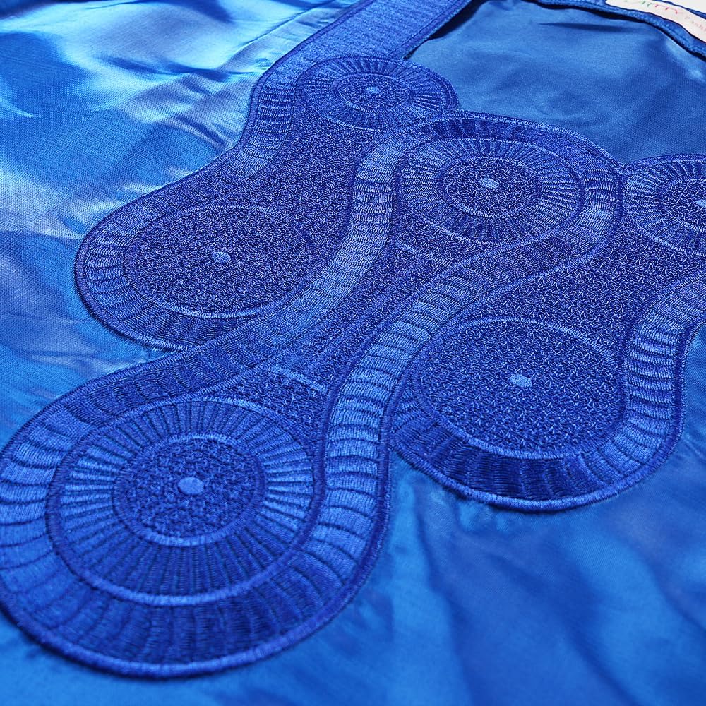 HD African Style Bell Sleeves Bubu Dress for Woman Fashion Embroidery Gown One Size - Image 3