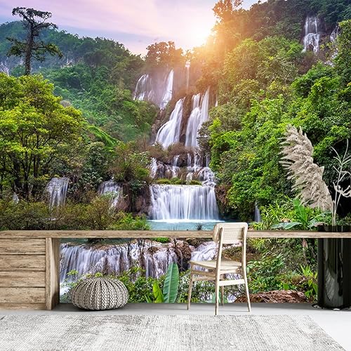 Miniatura 2 de Papel tapiz tropical con hojas de plátano, Monstera y pájaro, para sala de estar, dormitorio, baño, oficina (no se pega ni se pega)