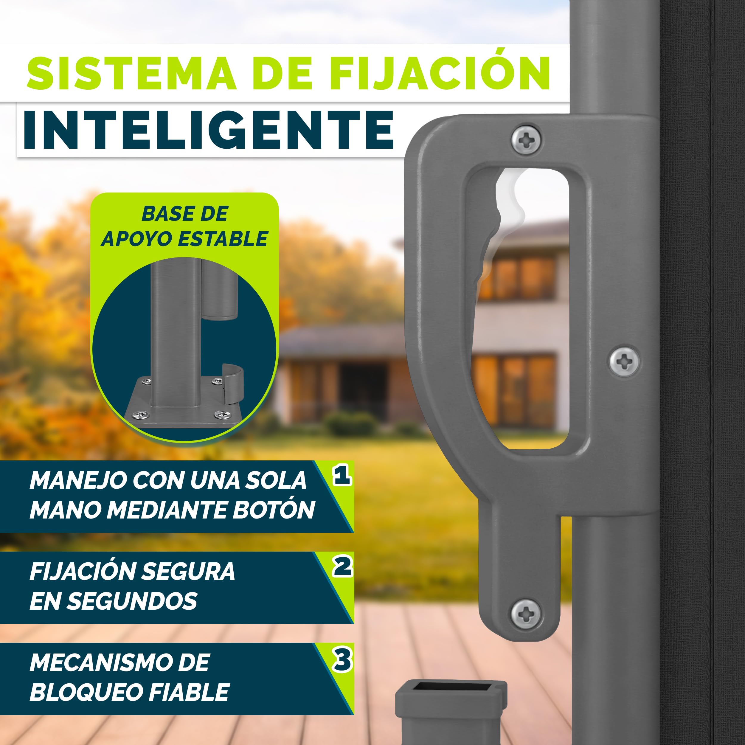 tillvex® Toldo Lateral 200 x 300 cm Extensible y Opaco con Cubierta | Protección Visual para balcón, jardín y terraza | Estor Lateral con Soporte de Pared | Protección Solar de Acero Inoxidable