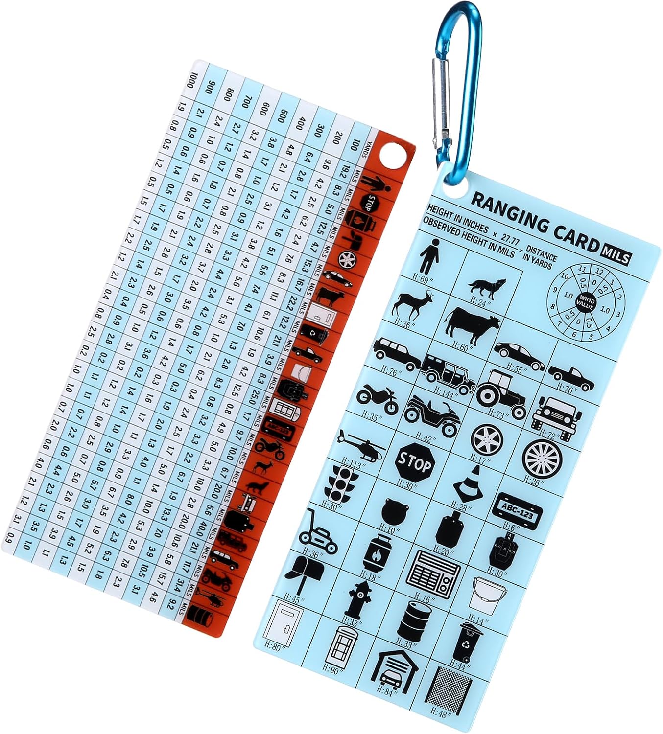 Amazon.com: Quejowy North American Range Finder Card for Shooting ...