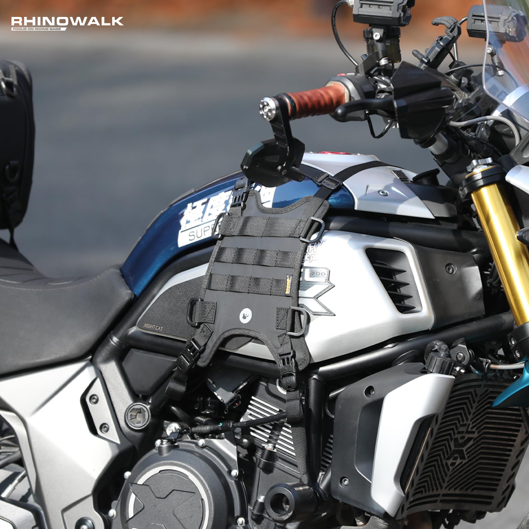 Rhinowalk Motorrad-Tank-Seitentasche Universal Satteltaschen Montagebasis