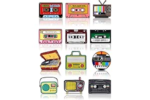12-Pack Vintage Brooch Pins for Backpacks, Jackets, and More