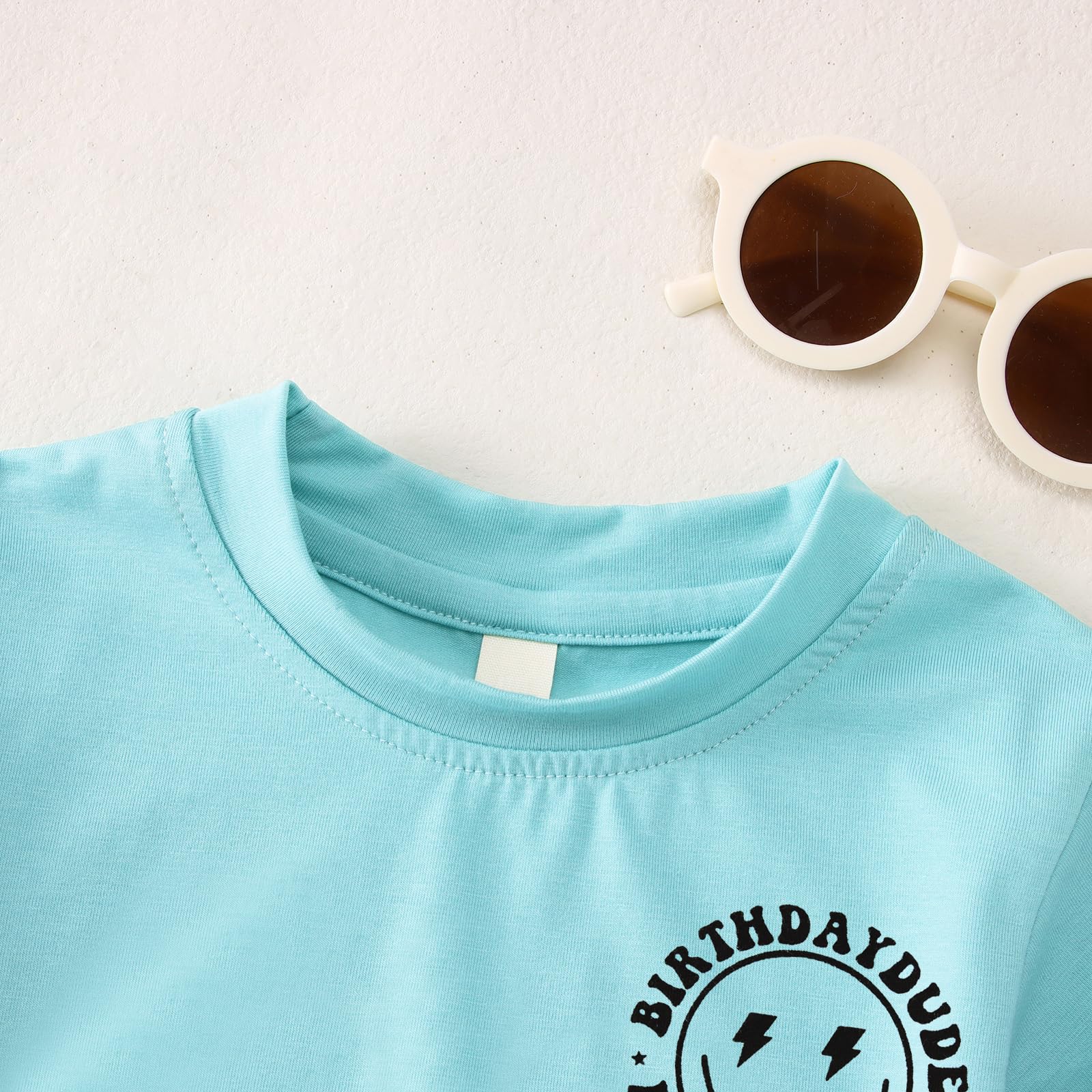 Urodzinowy T-shirt dla chłopca, z nadrukiem urodzinowym, dla chłopców, na lato, z krótkim rękawem, okrągły dekolt, strój dla małych dzieci