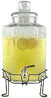 Vista 1 de Redfern 2.5 Gallon Glass Beverage Dispenser Stainless Spigot and Stand