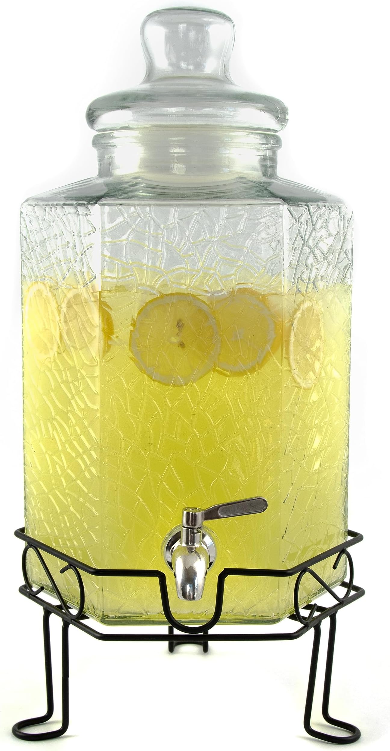 Redfern 2.5 Gallon Glass Beverage Dispenser Stainless Spigot and Stand