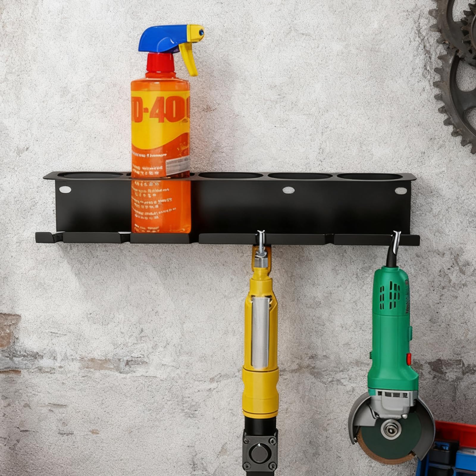 2 pezzi porta lattine per bombole spray, porta bombolette spray con 5 fori e 6 fessure, porta lattine da officina per garage e casa