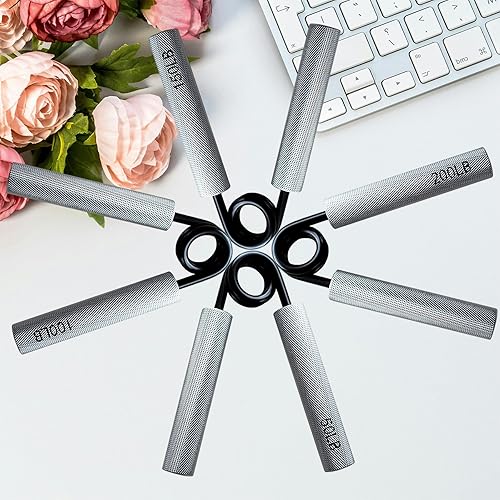 Miniatura 7 de Entrenador de fuerza de agarre, agarre antideslizante de metal, fortalecedor de agarre resistente, antebrazo de muñeca y ejercitador de mano