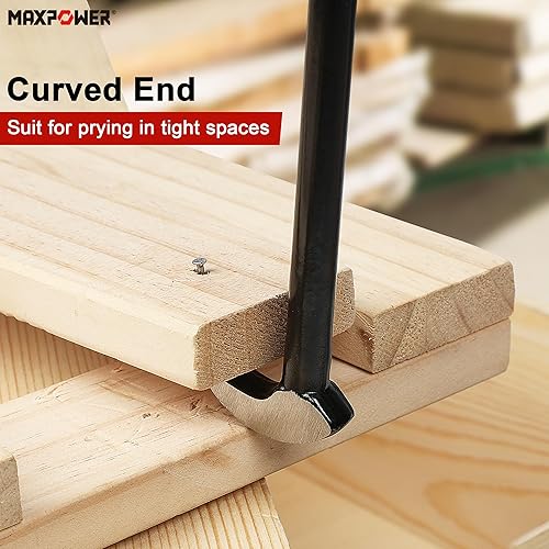 Miniatura 5 de MAXPOWER Juego de 3 barras de palanca de cabeza rodante de 6 pulgadas, 12 pulgadas, 16 pulgadas