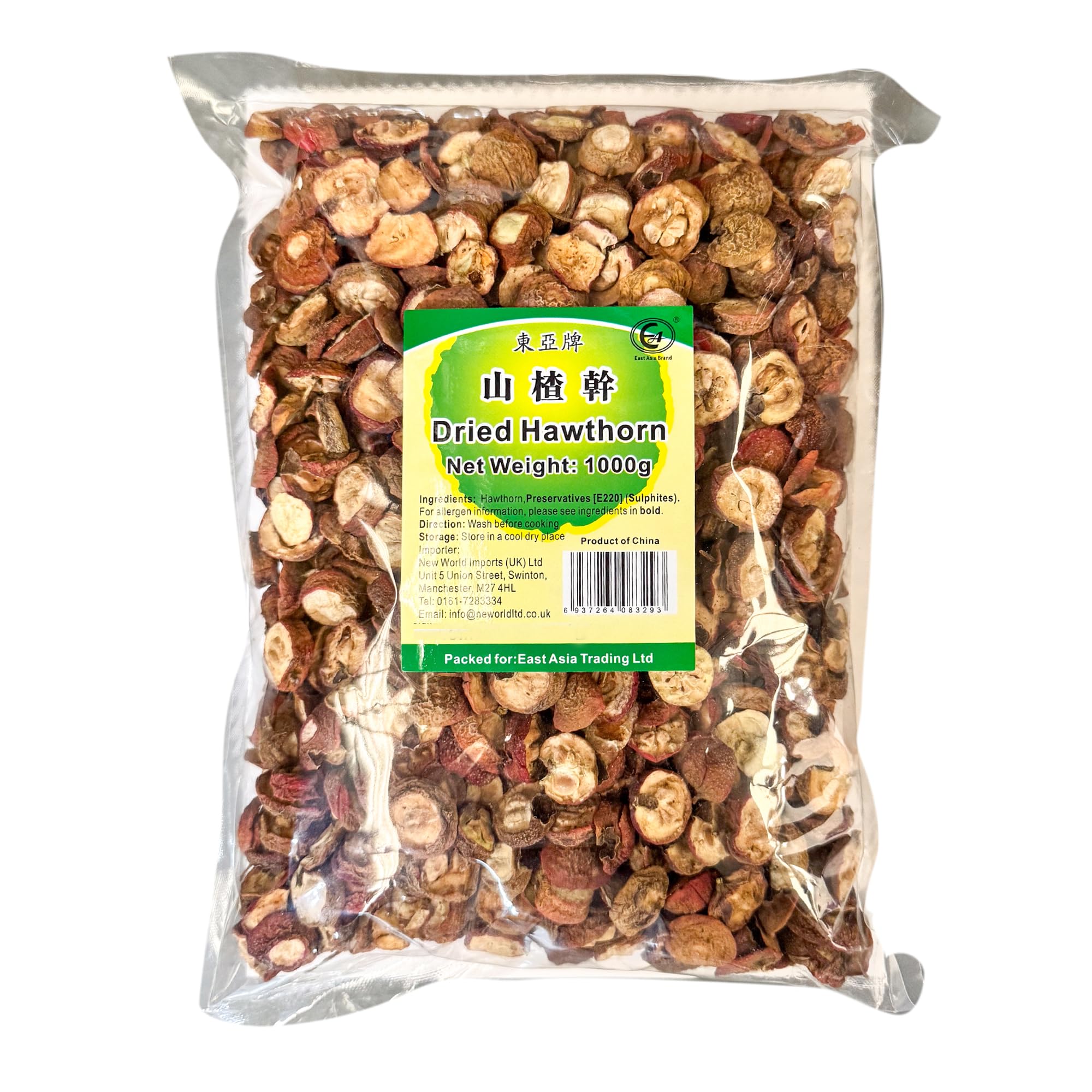 East Asia Chinese Dried Hawthorn 1kg 山楂乾