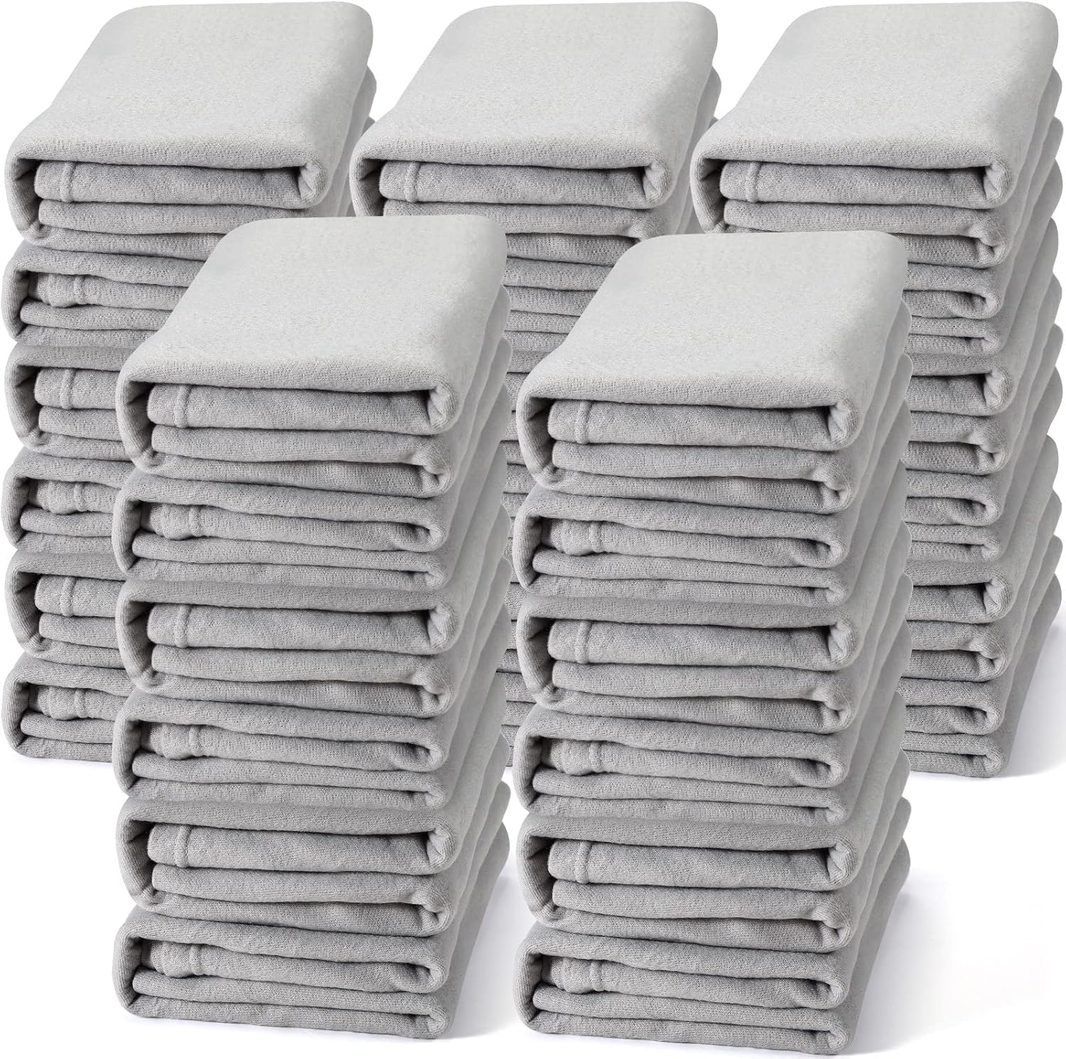 30 Pieces Soft Fleece Throw Blanket Grey Cozy Bulk Blanket 50 x 60