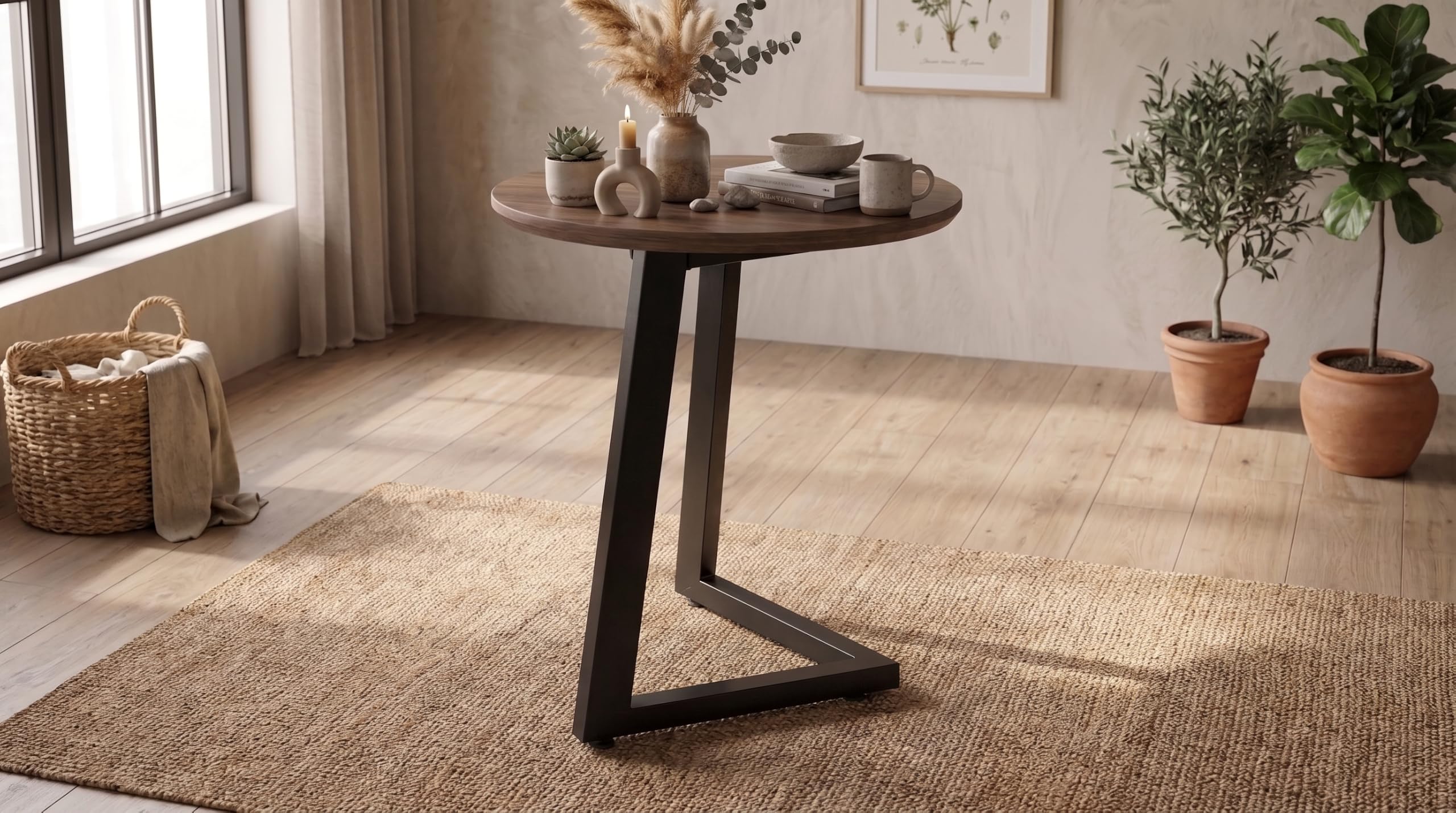 Pieds de Table Métal Noir 70 cm en V pour Table à Manger et Bureau