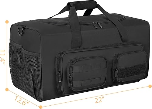 Miniatura 6 de OUUTMEE Bolsa de lona táctica militar para hombre, bolsa de gimnasio deportiva de viaje, bolsa de entrenamiento de fitness, bolsa de mano con