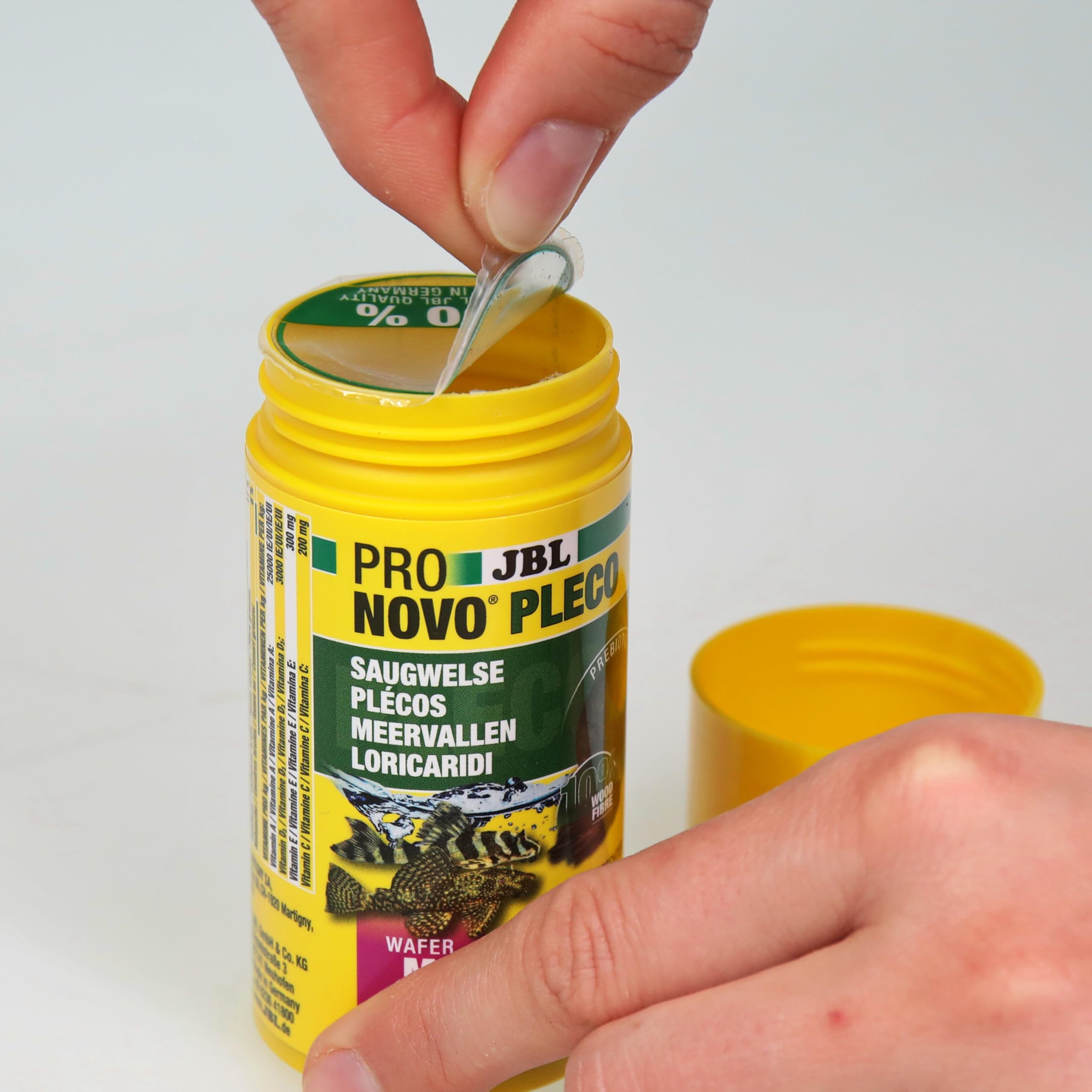 JBL PRONOVO PLECO WAFER, Futterwafer für Saugwelse von 1-20 cm, Fischfutter, Größe M, 100 ml