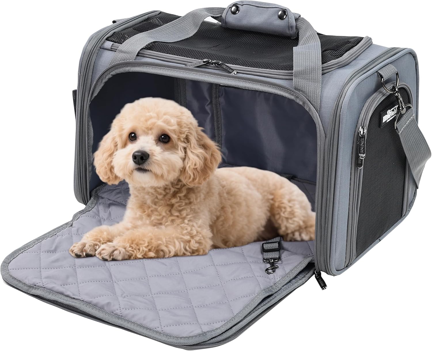 Airline-Approved Soft-Sided Pet Carrier with Expandable Mat Airline-Approved Soft-Sided Pet Carrier with Expandable Mat
