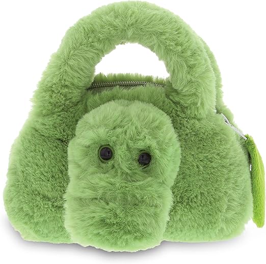 DolliBu Alligator Plush Handbag - Super Soft Plush Stuffed Animal Purse for Children's Accessories, Kids Hand Bag Toy Purse, Pretend Play, Fluffy Dress Up Toy