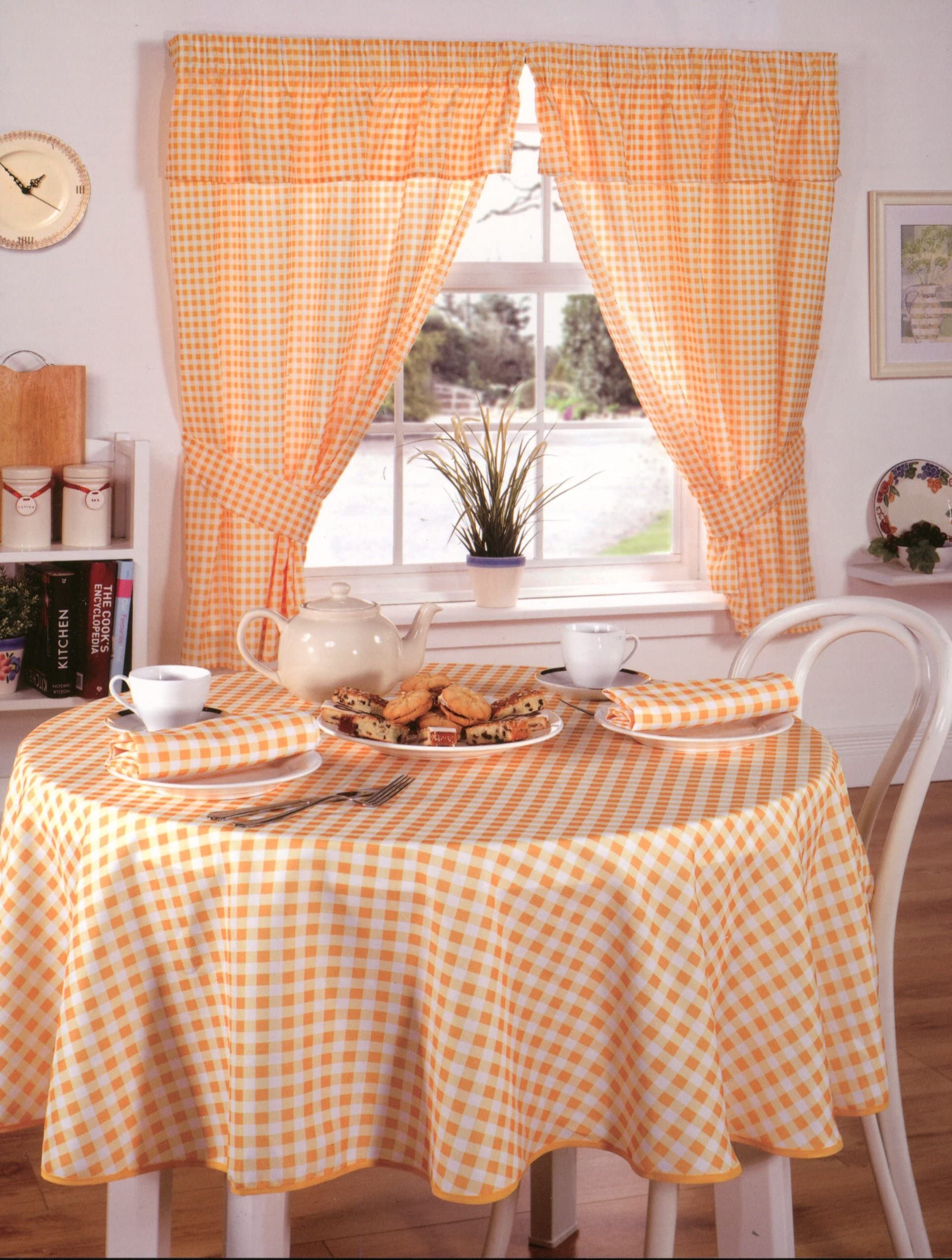 Emma BarclayMolly Gingham Check Tablecloth, Lemon, 50 x 70 Inch