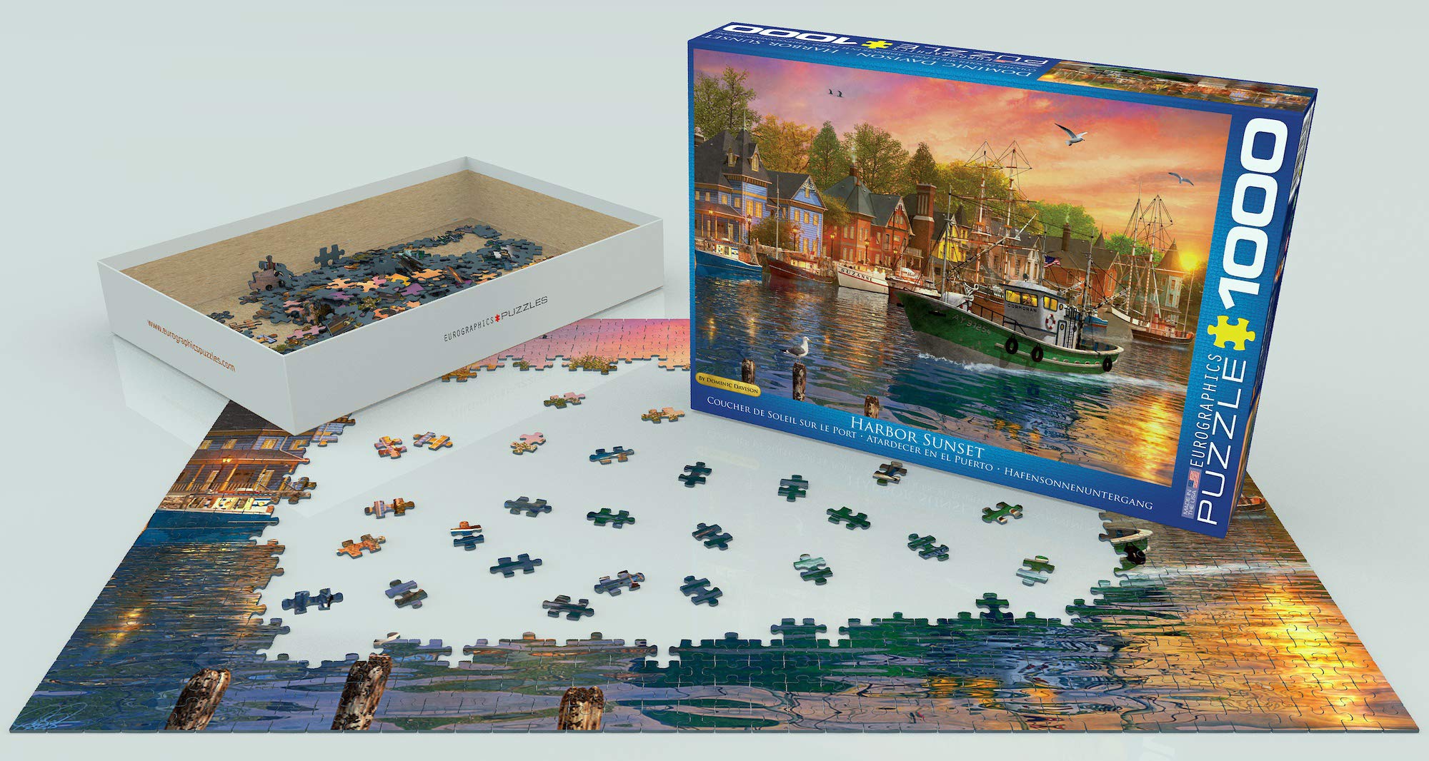 Amazon.co.jp: EuroGraphics 6000-0969 Harbor Sunset Jigsaw Puzzle