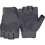 FIORETTO Fingerless Gloves for Airsoft Shooting Half Finger Hunting Hiking Cycling Driving Motorcycle Climbing Work Gloves, Gray XXL