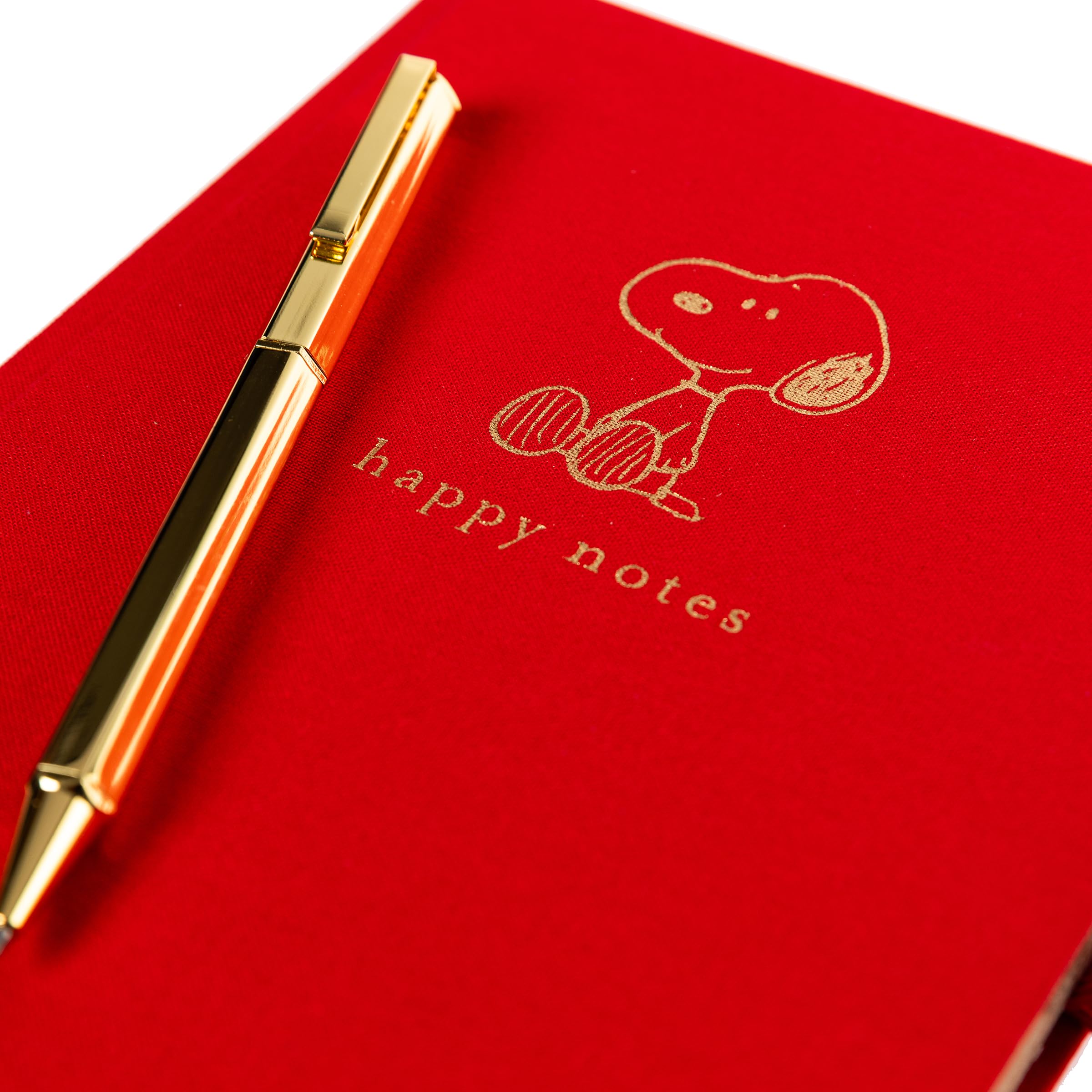 Graphique Luxe Collection Snoopy liniertes Tagebuch mit Stift, Hardcover-Tagebuch, Notizbuch zum Schreiben, Goldfolienprägung, 160 Seiten, 15,2 x 20,3 cm