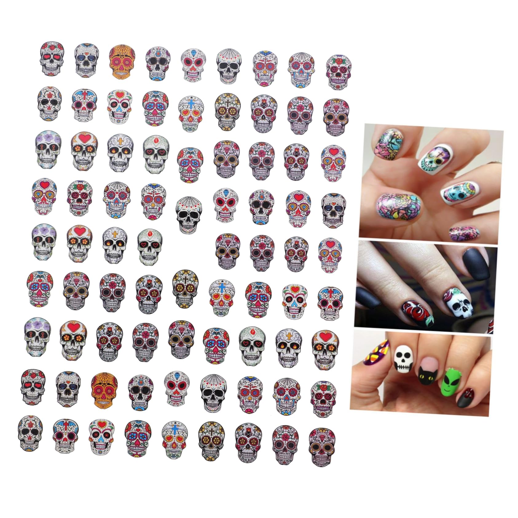 Healvian 4 Set Adesivi Unghie Halloween Stickers Autoadesivi Con Per Nail Art Decorazioni Per Manicure E Per Feste E Domestico 10 Fogli*4