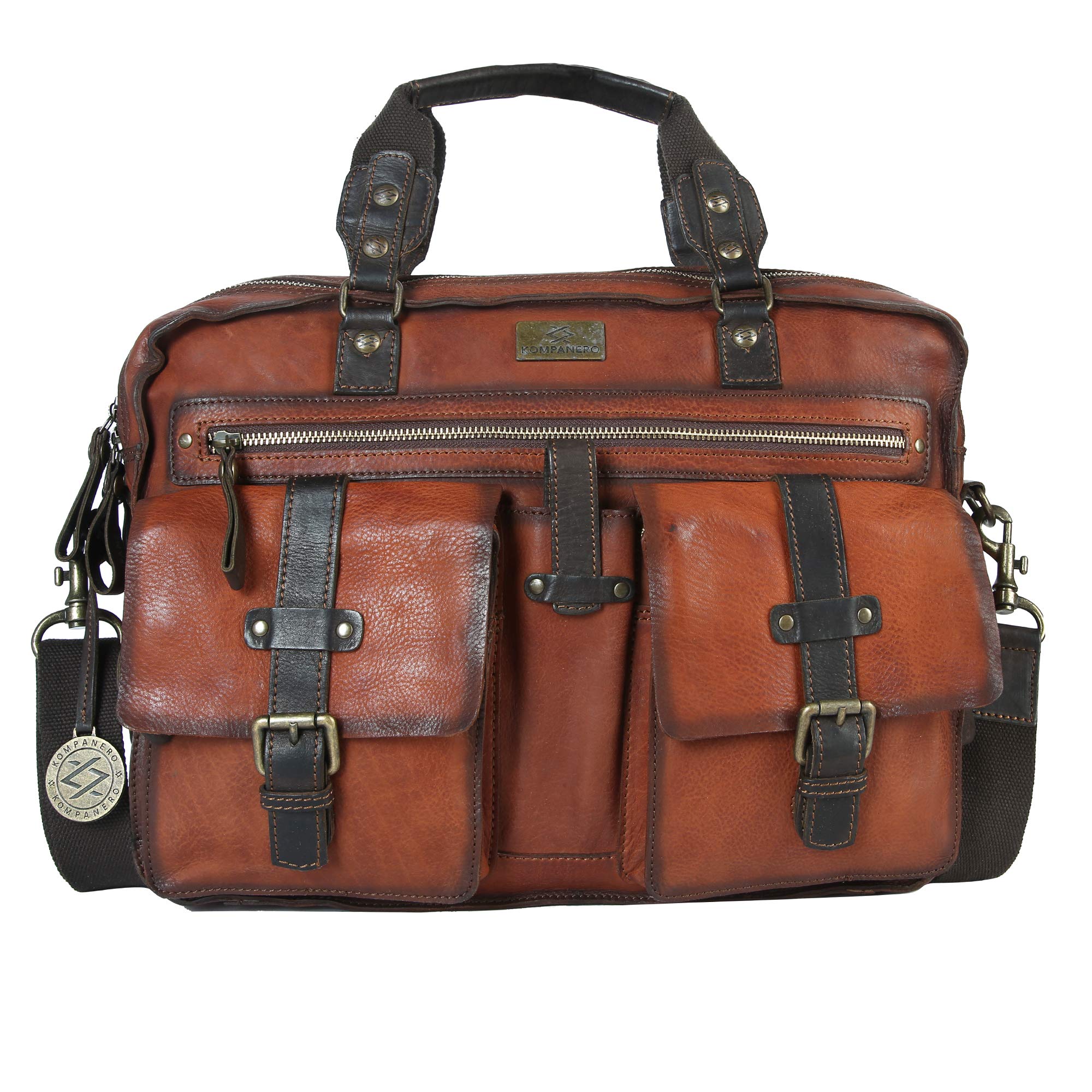 kompanero Cognac Portfolio Bag-picture-42