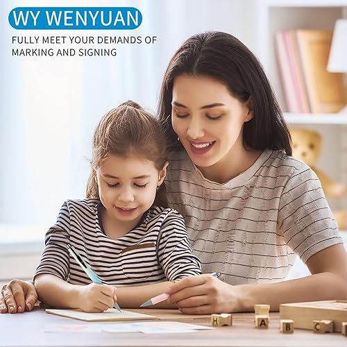 Miniatura 4 de WY WENYUAN Bolígrafos de gel, 12 bolígrafos de tinta negra, bolígrafos de escritura suave de punta fina, bolígrafos pastel para tomar notas,