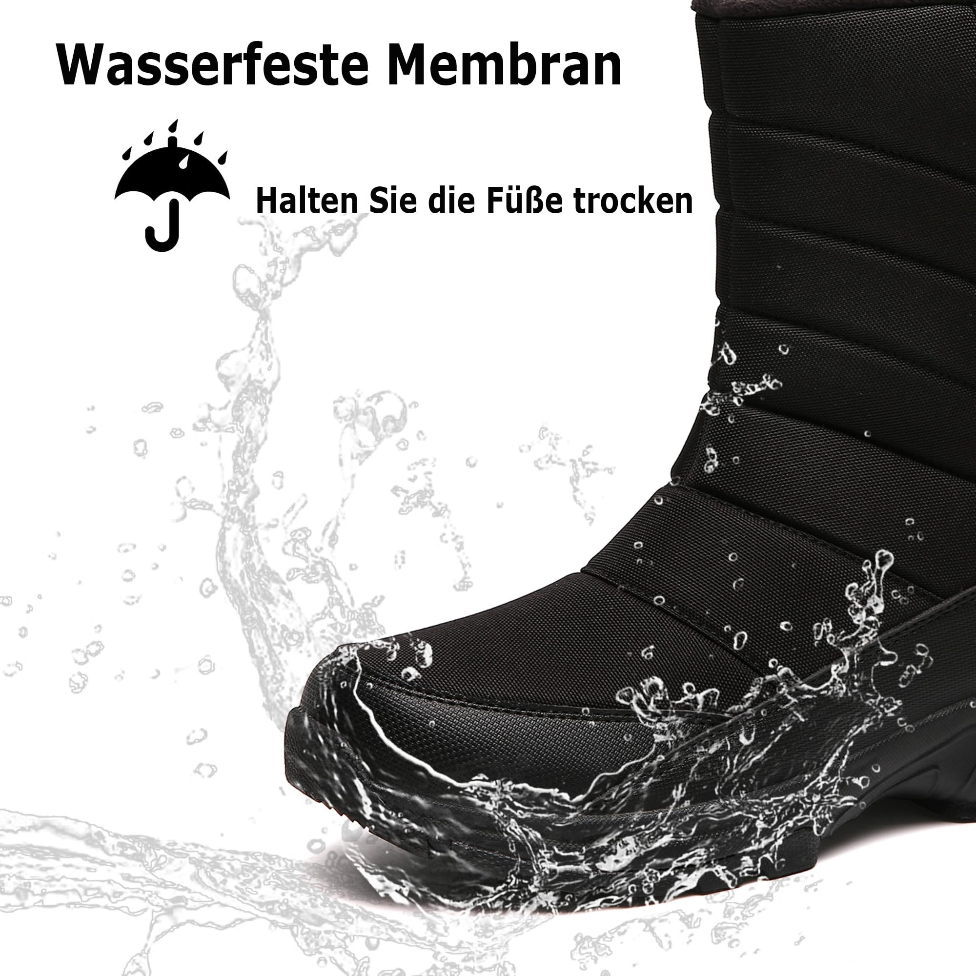 TLOLA Winterstiefel Herren Wasserdicht Winterschuhe Warm Gefüttert | Schneestiefel Leicht Wanderschuhe Trekkingschuhe Rutschfest Stiefel Herren Ski Outdoor Boots Herren