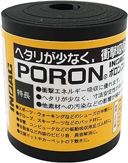 イノアックコーポレーション イノアック ポロンスポンジロール 1.5tX50mmX1M テープ無 黒 L32-1.550M