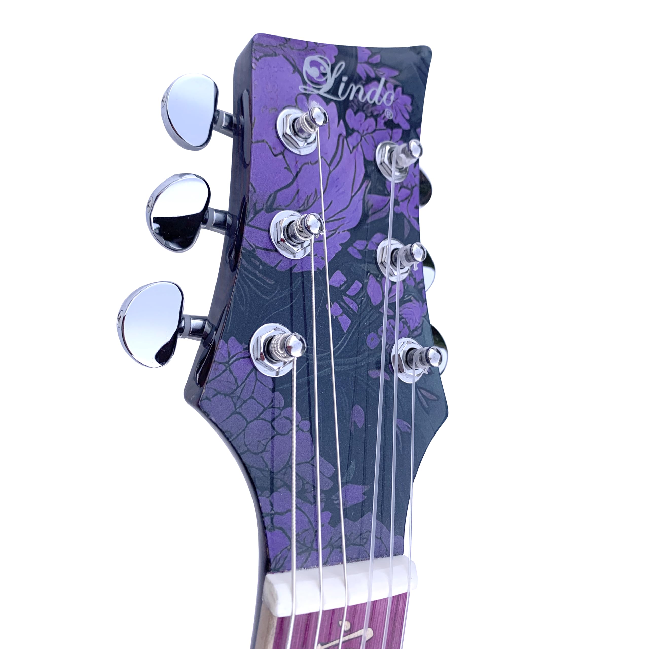 Lindo Ryokou Elektroakustische Reisegitarre | Japanische Grafik | 3/4 Format (Stahl)
